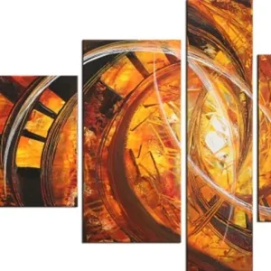 Gratis Versand R. König: Kristallfeuer IX, mehrteilige Acrylbilder, Originalgemälde (Unikat)