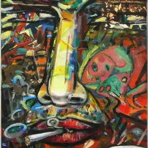 Begrenztes Angebot Moderne Kunst: "Der Bohemien I", K. Namazi, Original/Unikat