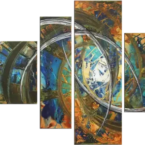 Mehrteilige Acrylbilder: "New Colours, new Life V", R. König, Originalgemälde (Unikat) Expressversand