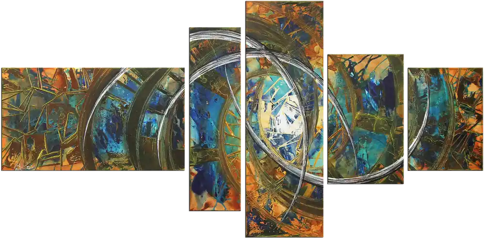 Mehrteilige Acrylbilder: "New Colours, new Life V", R. König, Originalgemälde (Unikat) Expressversand