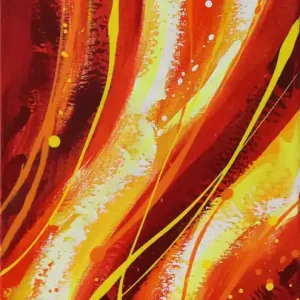 L.Roth: "Kleines Feuer", Originalgemälde (Unikat) Bestpreis