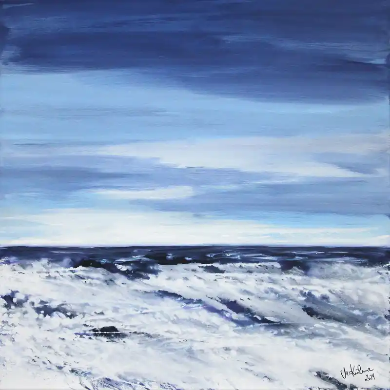 M.Kühne: "Wild Ocean II", modernes Originalgemälde (Unikat) Nur Heute