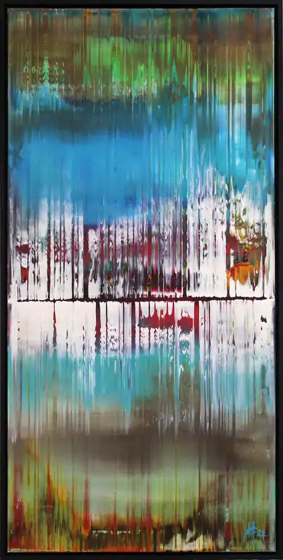 G. Hung: "Underwater City I", gerahmtes Originalgemälde (Unikat) Neu