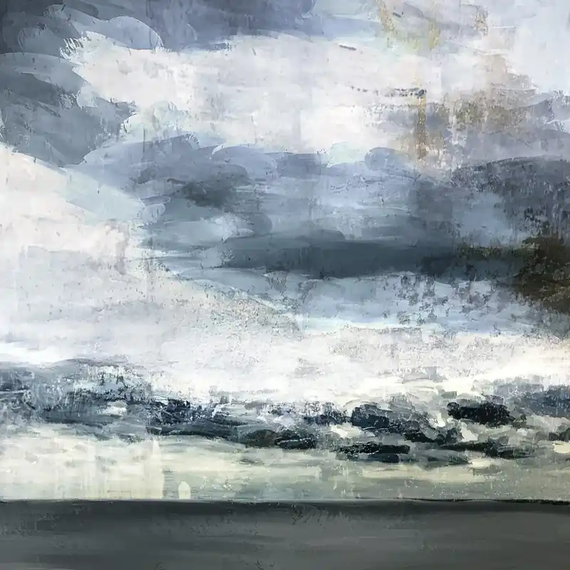 Preisreduziert Moderne Kunst: "Es klart sich auf", H. Mühlbauer-Gardemin, Original/Unikat