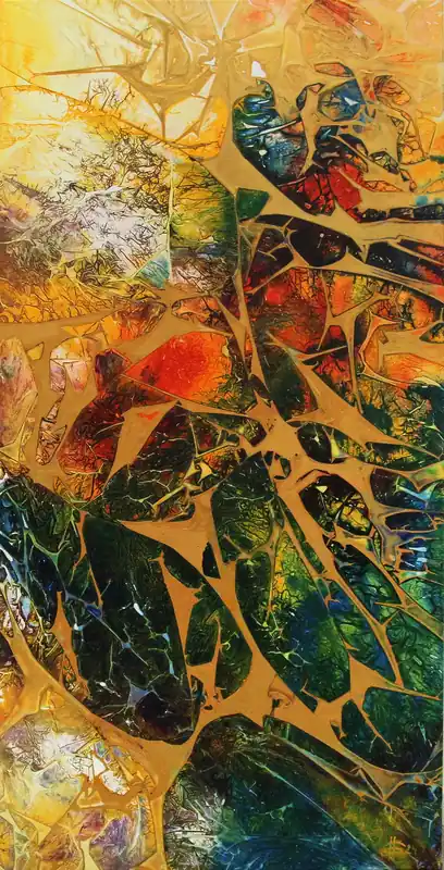 Originalgemälde: "Magic Forest IV", G. Hung, Unikat Echt