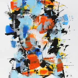 I. Schmidt: "Abstraktes Portrait Nr. 25/5", zeitgenössische Grafik/Malerei, Original/Unikat Bestseller
