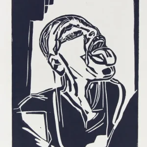 Preisreduziert K. Blechschmidt: "Emotion", originale Grafik/limitierte Auflage, Linolschnitt