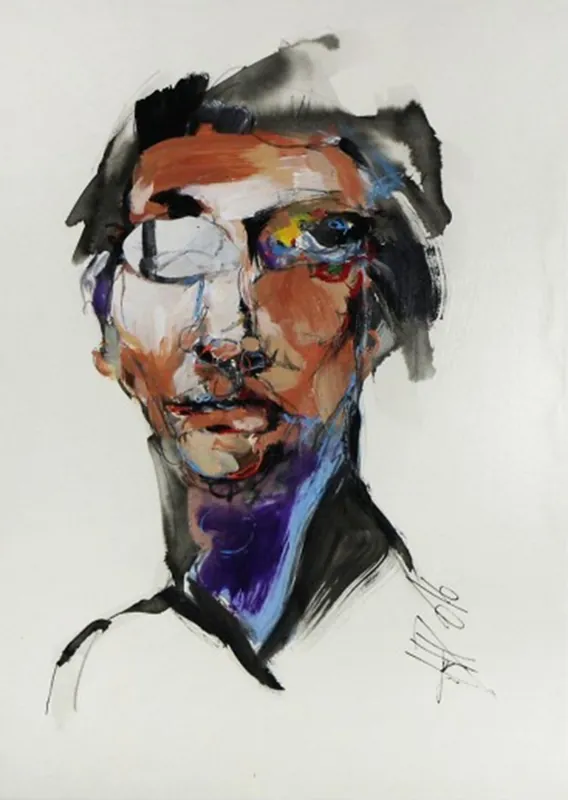 Knallerangebot Neoexpressionismus, Porträt, J.J. Piezanowski: "Un jour si bref"