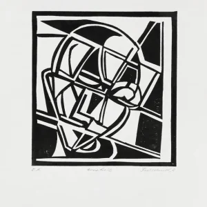 Sofort Bestellen K. Blechschmidt: "Innerhalb", originale Grafik/limitierte Auflage, Linolschnitt