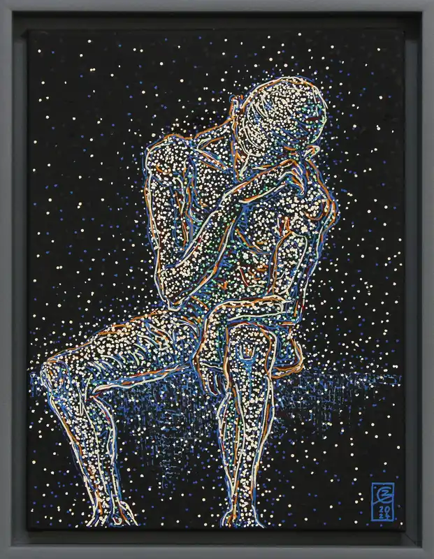 Knallerangebot C. Blechschmidt: "Reste einer Chance", Original/Unikat, zeitgenössisches Acrylgemälde