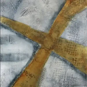 Acrylmalerei abstrakt, A. Freymuth: "Heavy Cross" Expressversand