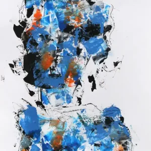 I. Schmidt: "Abstraktes Portrait Nr. 25/2", zeitgenössische Grafik/Malerei, Original/Unikat Direktkauf