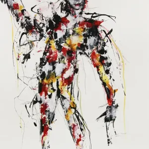 I. Schmidt: "Tänzer Nr. 5", zeitgenössische Grafik/Malerei, Original/Unikat Markenware