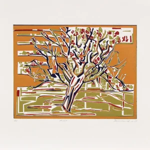 Sichere Zahlung K. Blechschmidt: "Herbst", originale Grafik/limitierte Auflage, Linolschnitt