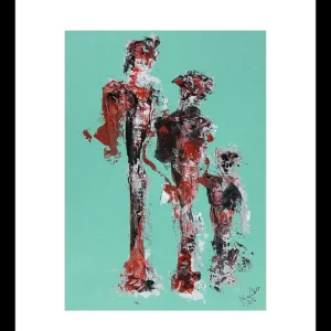 Fineartprint, signiert: "Stadtmenschen IV", I. Schmidt, limitierte Edition auf Papier, Nr. 1/150 Sale