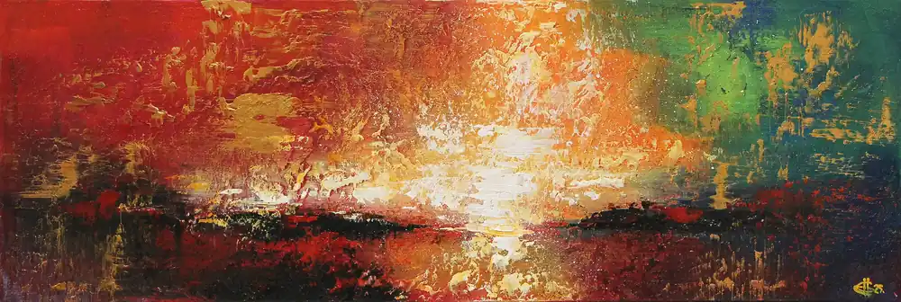 Knallerangebot Originalgemälde: "Ferne Gestade IX", G. Hung, Unikat