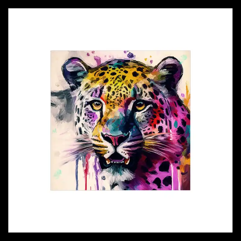 Fineartprint, signiert: "Leopard", Holger Mühlbauer-Gardemin, limitierte Edition auf Papier, Nr. 2/150 Super-Preis