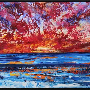Moderne Originalkunst: "Australia: Eastcoast Sunset I", J. Fernandez, Unikat Markenware