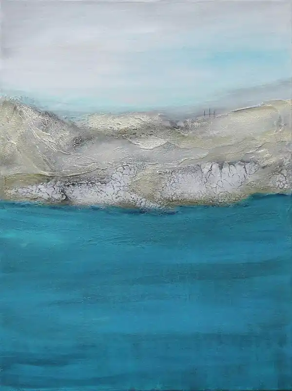 Sonderaktion M.Rick: "White cliffs", abstraktes Originalgemälde (Unikat)
