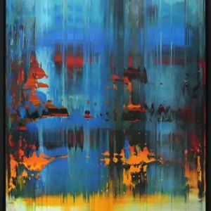 Online Kaufen Originalgemälde: "Horizon on Fire I", G. Hung, gerahmtes Unikat