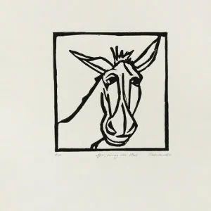 Mega-Angebot K. Blechschmidt: "Igor, König der Esel, E.A.", originale Grafik/limitierte Auflage, Linolschnitt