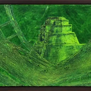 Begrenztes Angebot Acrylgemälde, A.Garbe: "Piramide del Mago", Originalgemälde (Unikat)