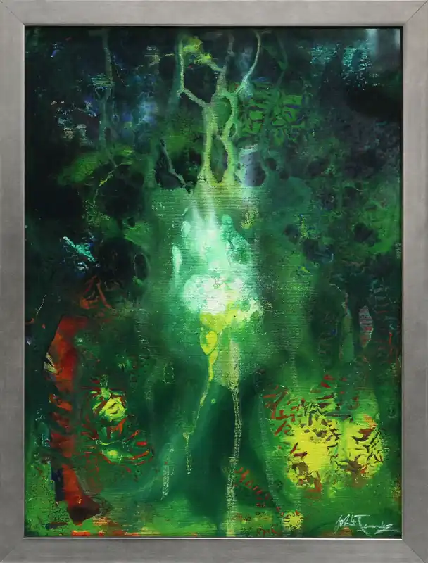 Super-Preis Moderne Originalkunst: "Dach des Waldes I", J. Fernandez, Unikat