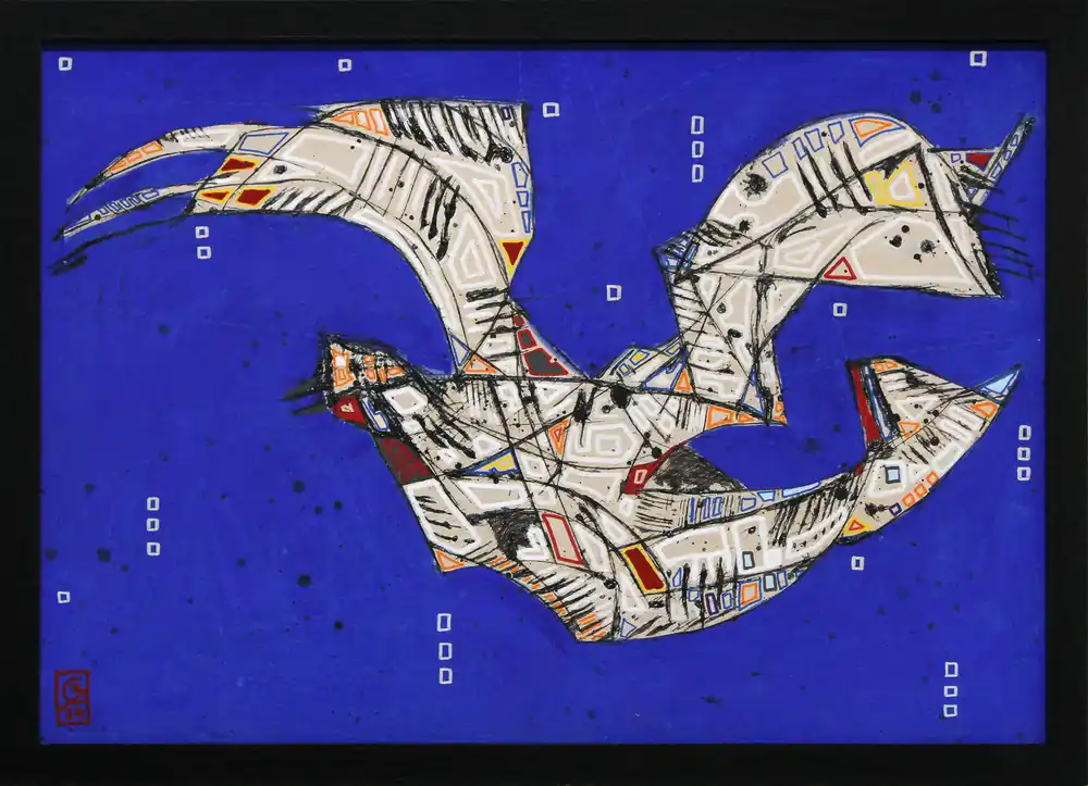 Mega-Angebot C. Blechschmidt: "Ganz leicht", Original/Unikat, zeitgenössisches Acrylgemälde