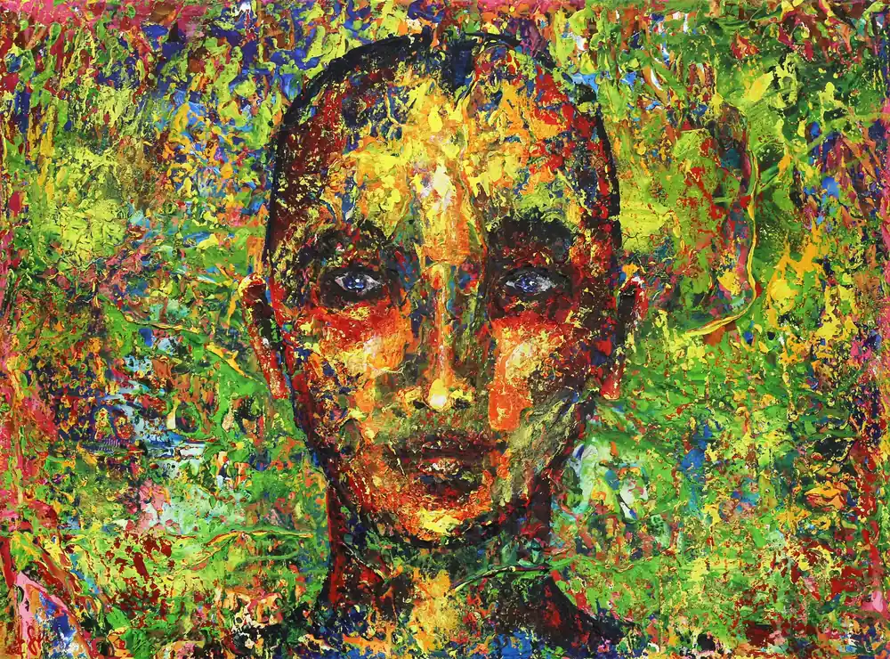 Highlight A. Garbe: "Welcome to the Future: A.I. II", originales Acrylgemälde (Unikat)