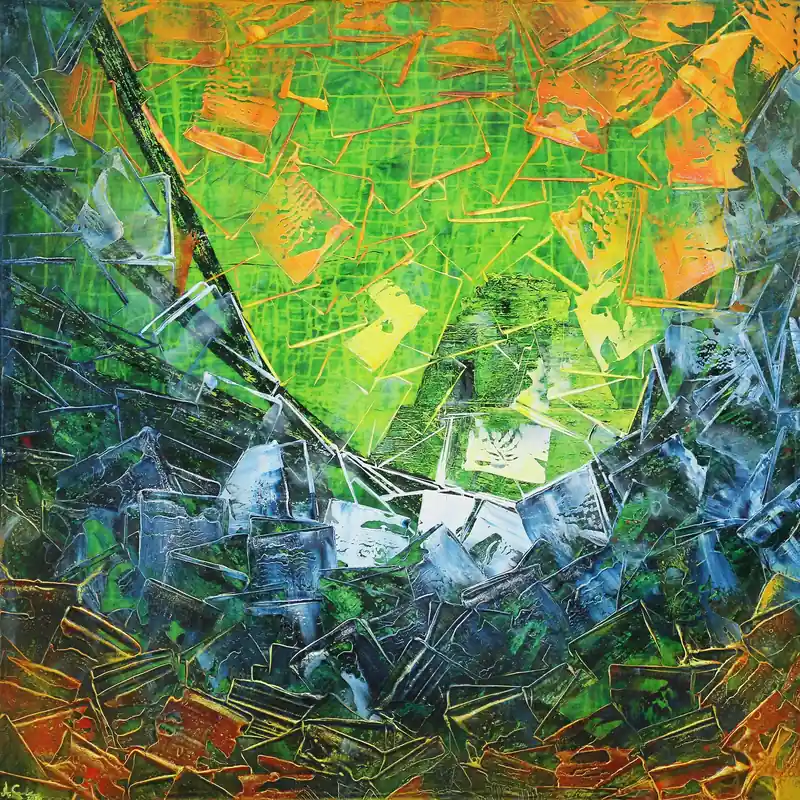 A. Garbe: "Behind Memories: Uxmal" originales Acrylgemälde (Unikat) Neue Ware