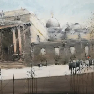 Direktkauf Ölgemälde: "Lipsiusbau Dresden Nr. 3", Original/Unikat, V. Heil