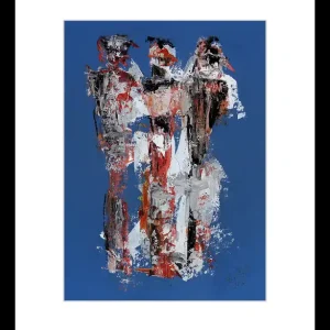 Fineartprint, signiert: "Stadtmenschen III", I. Schmidt, limitierte Edition auf Papier, Nr. 1/150 Direktkauf