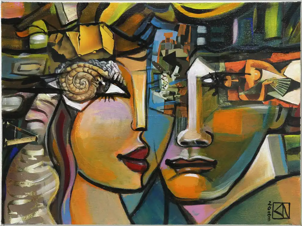 Moderne Kunst: "Sinnliche Vertrautheit IV", K. Namazi, Original/Unikat Heißes Angebot
