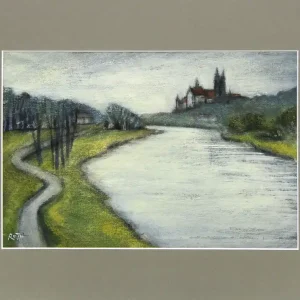 Kostenloser Versand L. Roth: "Meißen elbabwärts", Acrylmalerei (Unikat)