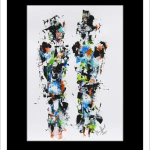 I. Schmidt: "Stadtmenschen Nr. 25/2", zeitgenössische Grafik/Malerei, Original/Unikat Heißes Angebot