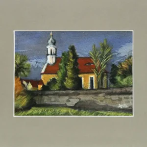 Angebot L. Roth: "Kirche "Maria am Wasser" ", Acrylmalerei (Unikat)