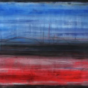 A. Freymuth: "Seeport", Acrylmalerei abstrakt, Originalgemälde (Unikat) (A) Garantierte Lieferung