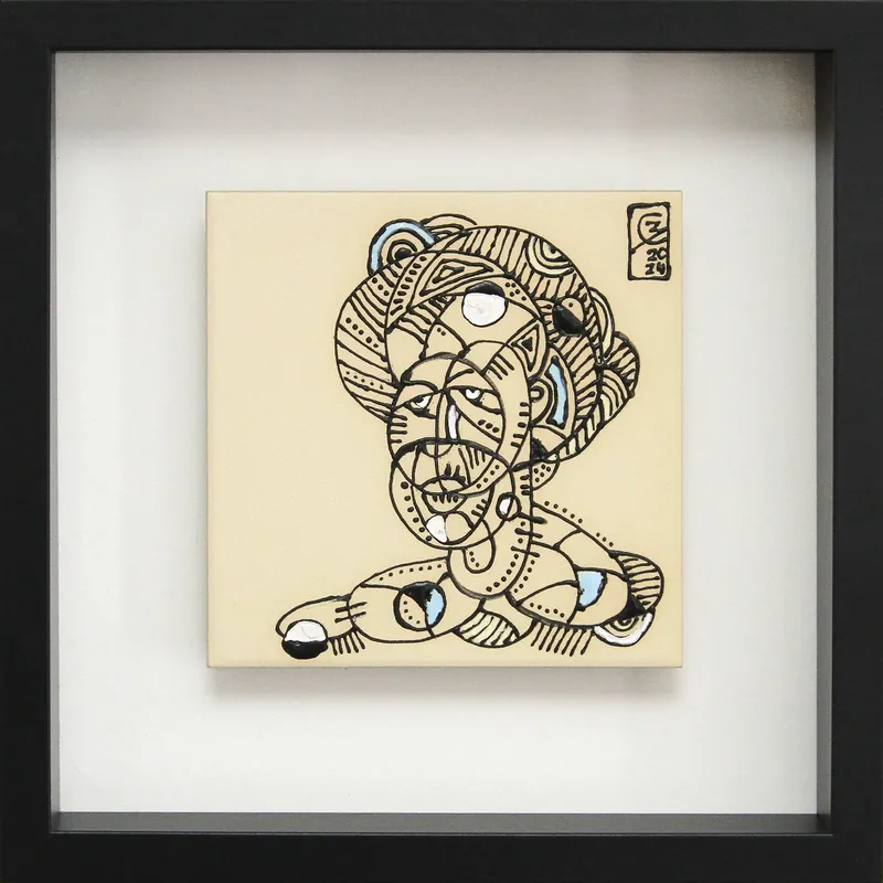 Direktkauf C. Blechschmidt: "Paula", Original/Unikat, zeitgenössisches Acrylgemälde