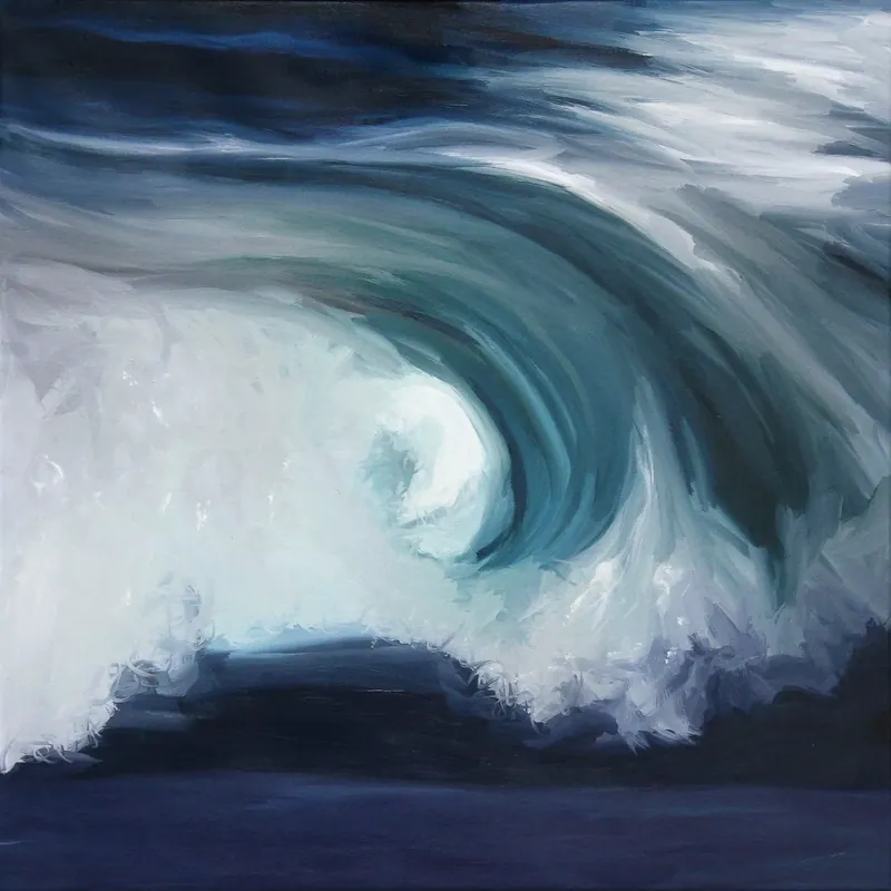 H. Mühlbauer-Gardemin: "Ocean Wave", Moderne Pop Art, Original/serielles Unikat (A) Garantierte Lieferung