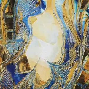 Unikat: "Kontemplation II", Originalgemälde, J. Fernandez, Acrylbilder Zertifiziert