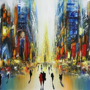 Originalgemälde: "Shanghai Dreaming IV", K. Namazi, Unikat Top-Angebot