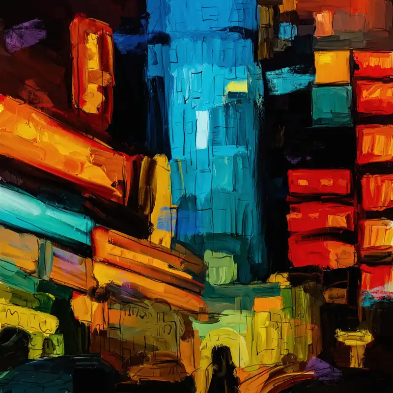 Top-Preis Kunstdruck, signiert: "Neon City", Holger Mühlbauer-Gardemin, Edition, Nr. 1/150