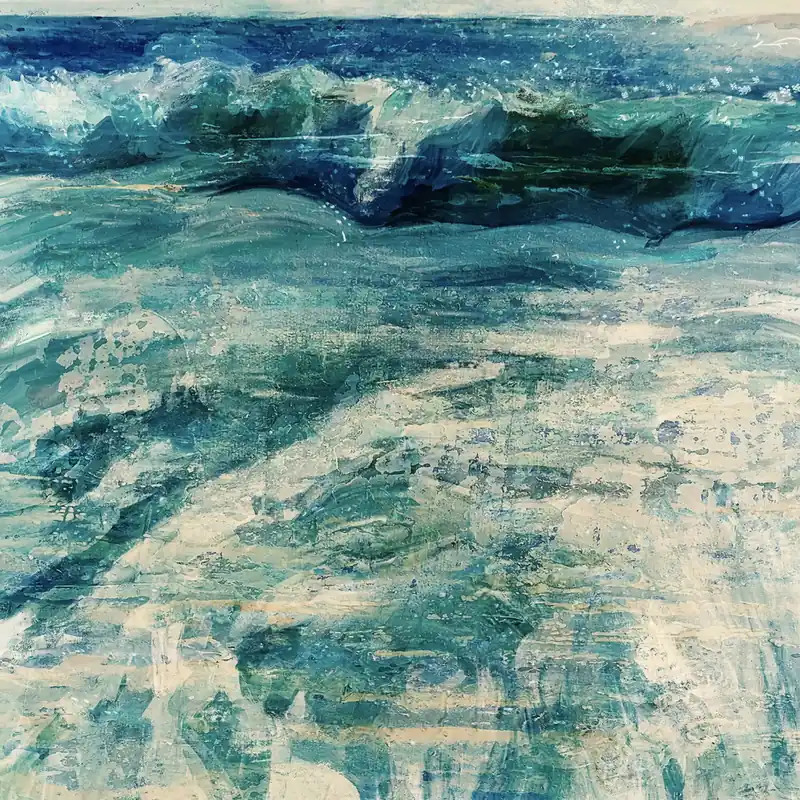 Moderne Kunst: "Meer 2", H. Mühlbauer-Gardemin, Original/Unikat Preisknaller