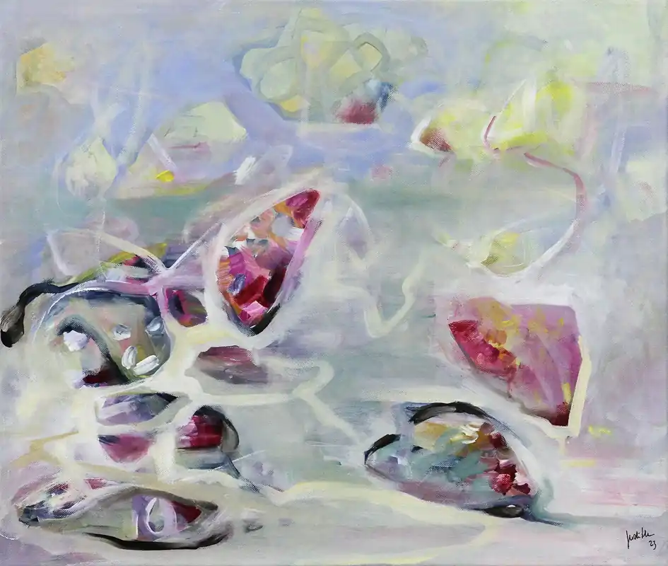 Schnäppchen Acrylgemälde: "Lichtverliebt", Original/Unikat, J. Riemer