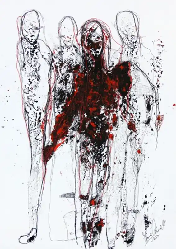 Zeitgenössische Grafik/Malerei, Ilona Schmidt: "Monoprint Nr. 17" Saisonangebot