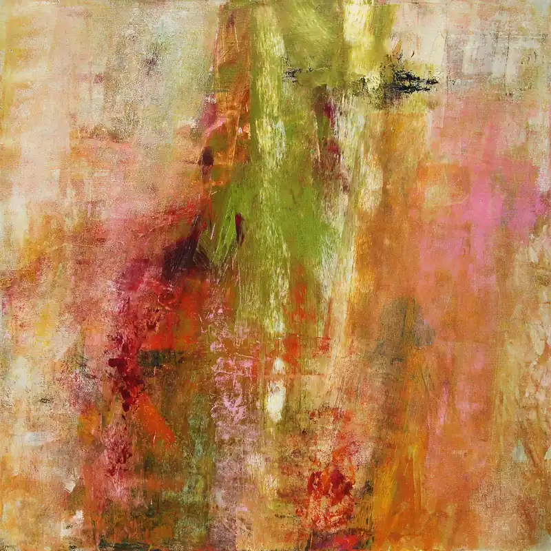 Neue Ware R. Schleeh: "Sommergarten", Originalgemälde (Unikat), zeitgenössische Kunst