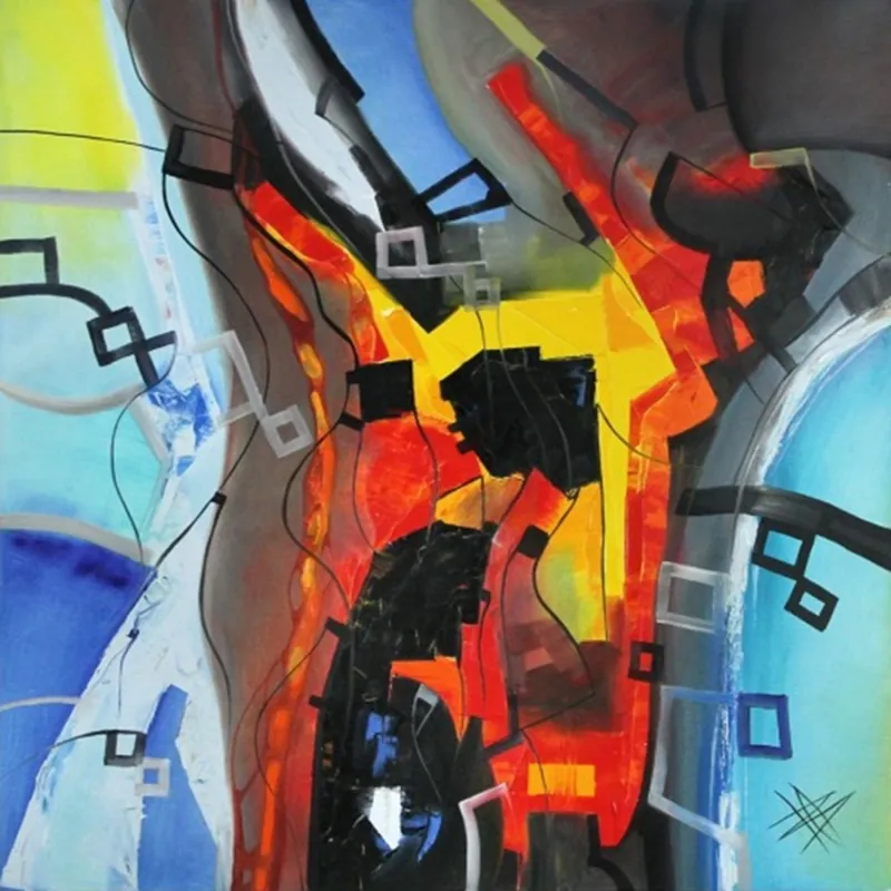 Moderne Ölbilder, B. Ossowski: "Colours Composition" Nur Für Kurze Zeit