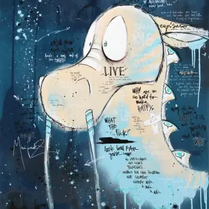 Acrylbild von Dana Kathy: "Little JJ", Original/Unikat, Streetart Kracherpreis
