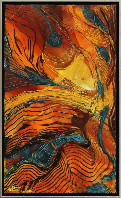 Echt Moderne Originalkunst: "Schicksalwege I", J. Fernandez, Unikat