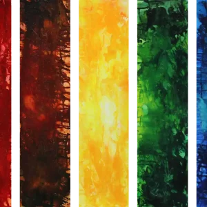 Letzte Chance Mehrteiliges Originalgemälde: "Floating Colours II", Unikat, J. Fernandez